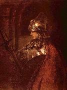 Rembrandt Peale Mann mit Rustung oil